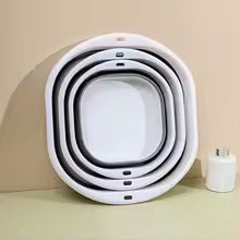Bacias dobráveis de plástico, lavatórios portáteis, banheira dobrável para lavar roupa, adulto, bebê, banheiro, acessórios de cozinha, lavatório